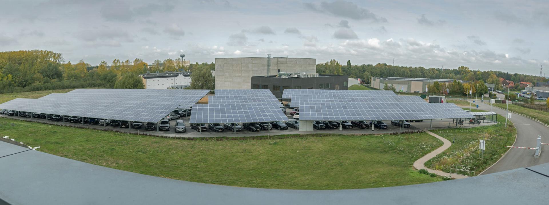 Photovoltaic panels at the AGC Technovation Center (Belgium)