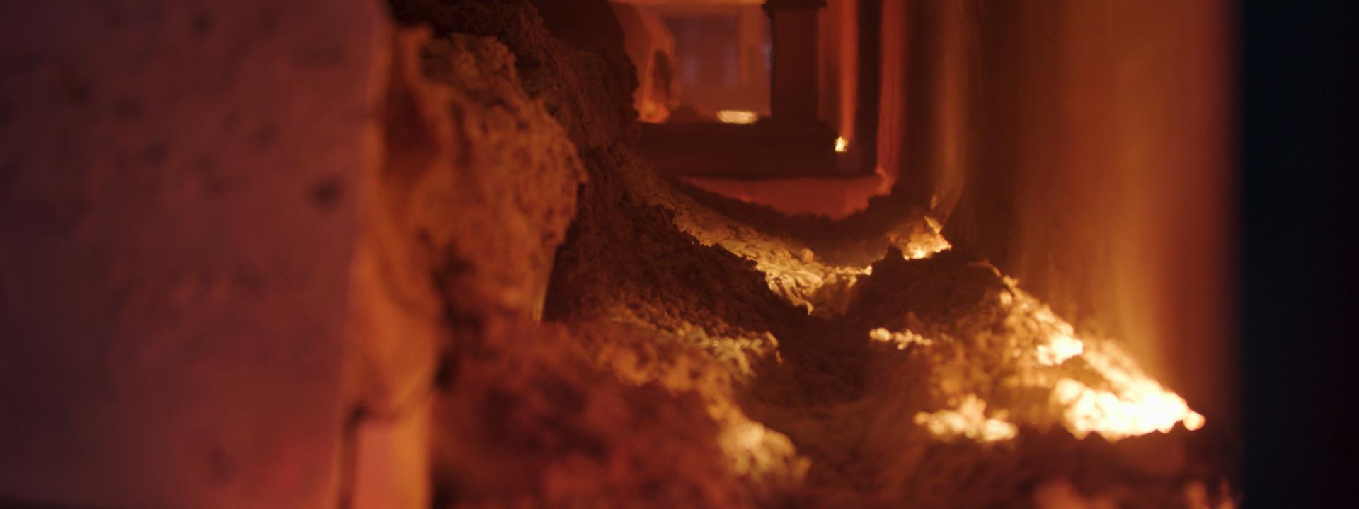 float production - charging of raw materials