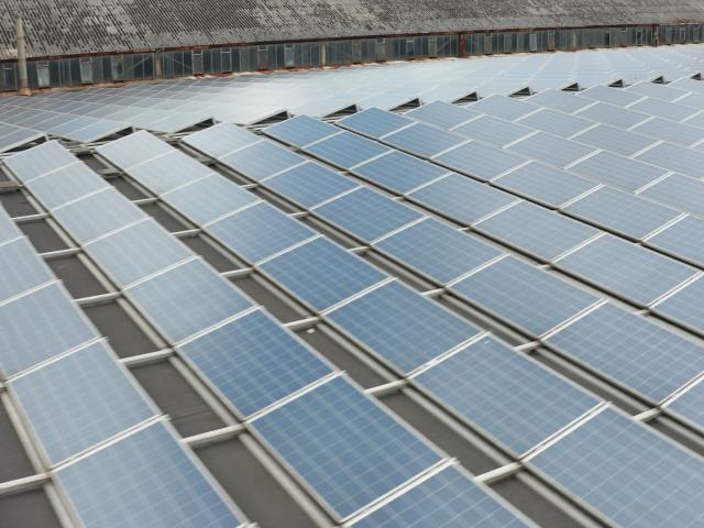 PV panels - AGC plant in Moustier, Belgium