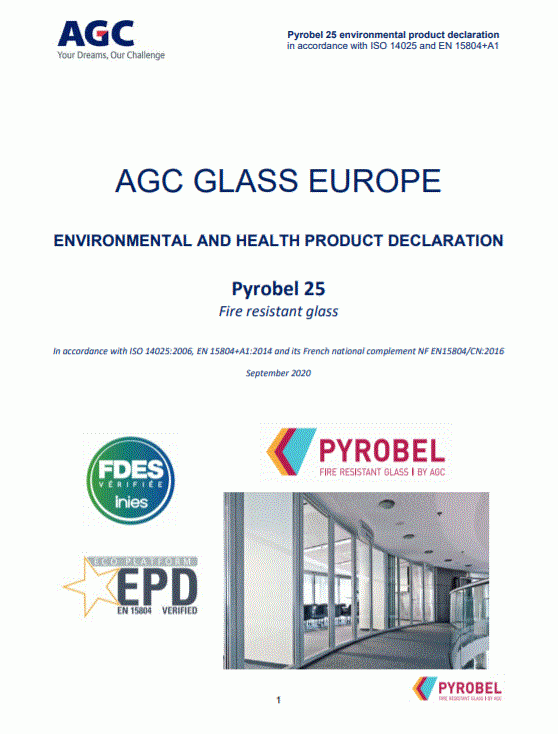 AGC - EDP - Pyrobel 25 fire-resistant glass