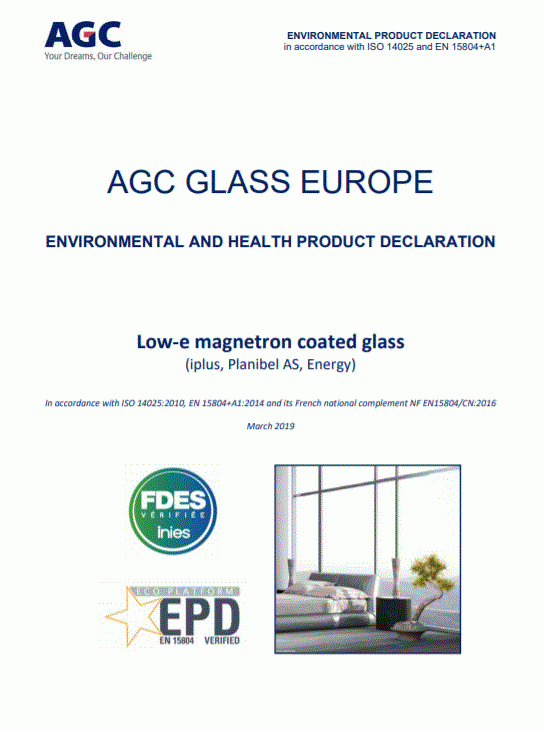 AGC - EDP - low-e magnetron coated glass