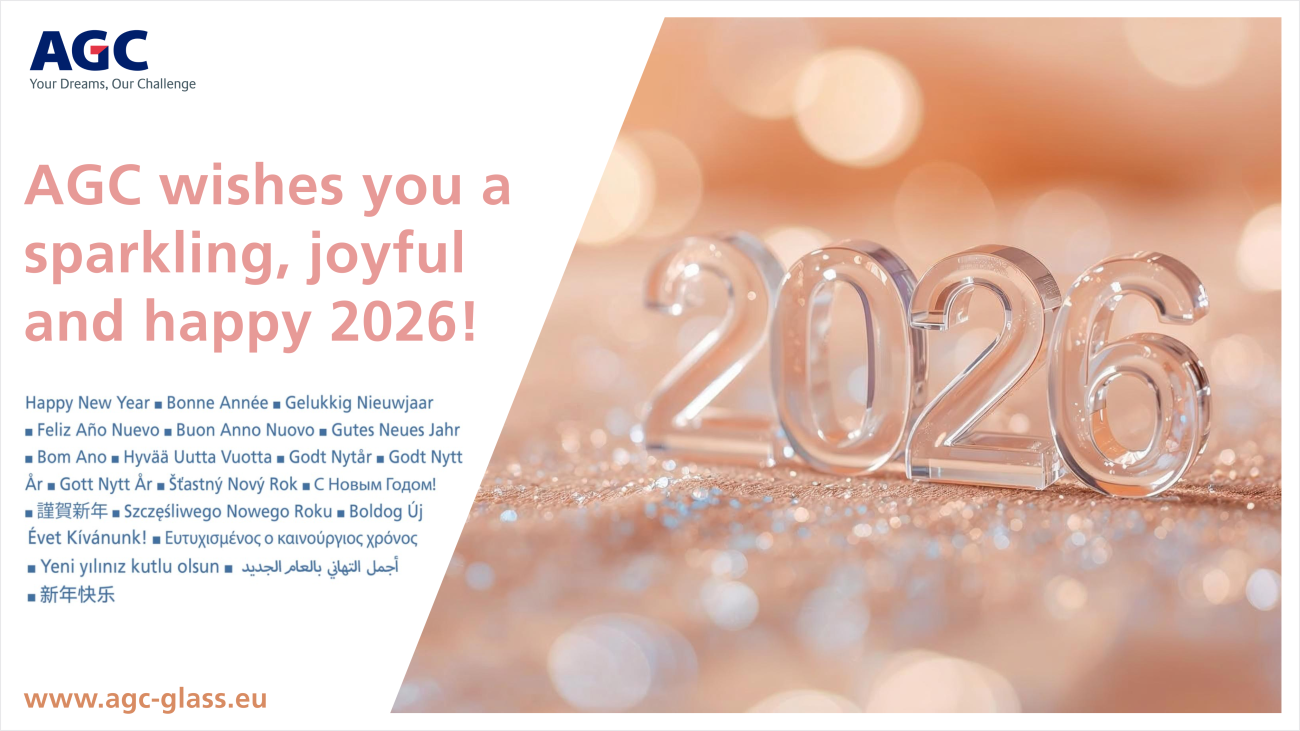 AGC Glass Europe wishes you a sparkling, joyful and happy 2026!
