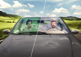 Pure Grey automotive glass