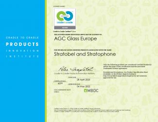 AGC Stratobel Cradle to Cradle Silver - certificate