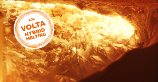 Volta project - Design of a hybrid mid-sized pilot furnace for flat glass