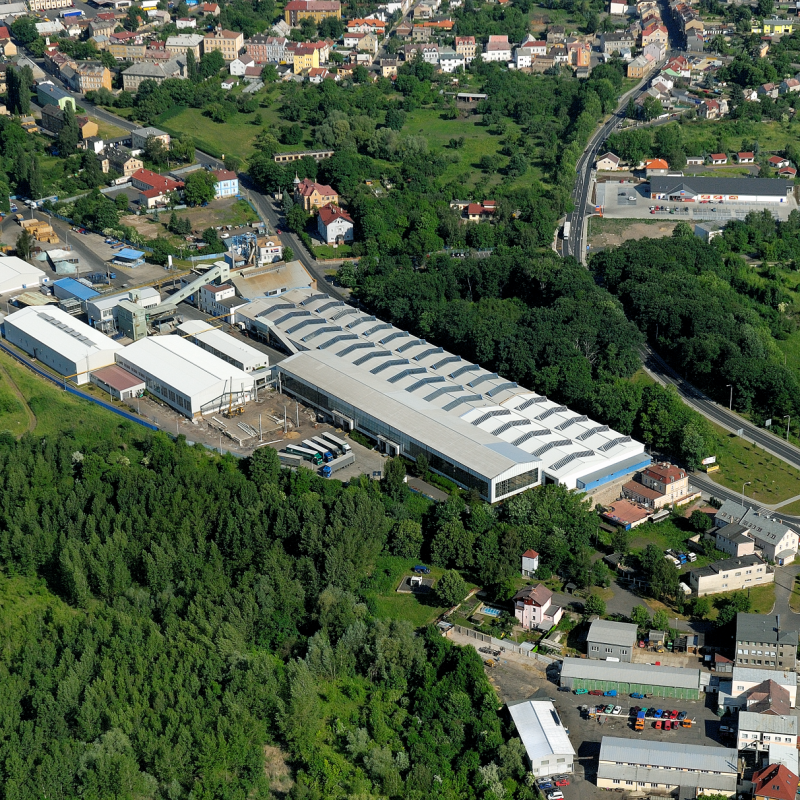 aerial view of AGC's Barevka plant in the Czech Republic